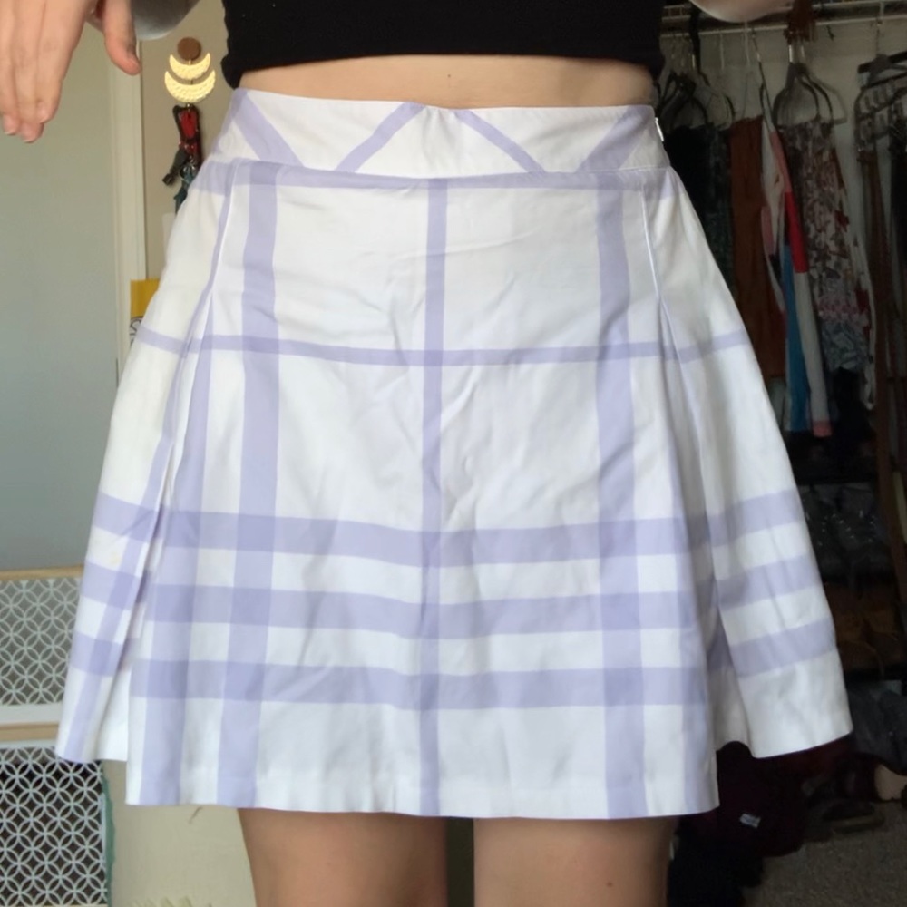 Burberry purple plaid golf skirt!